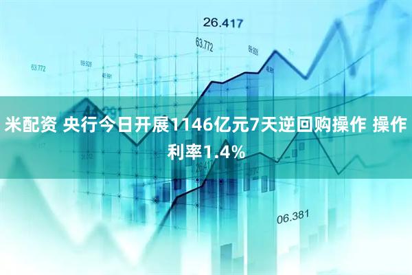 米配资 央行今日开展1146亿元7天逆回购操作 操作利率1.4%